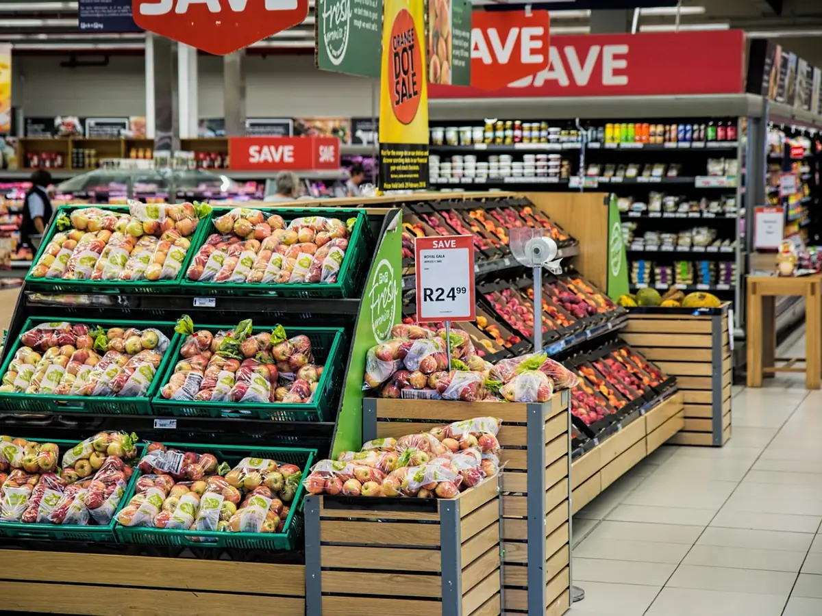 The fresh produce section of a neighbourhood supermarket